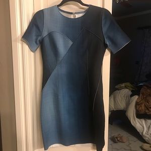 Elie Tahari gradient scuba dress, navy blue, sz 4